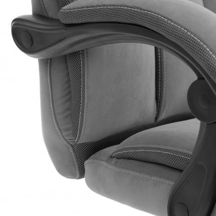 Кресло руководителя Cambridge metalBL велюр/ткань, серый, 29/12_7