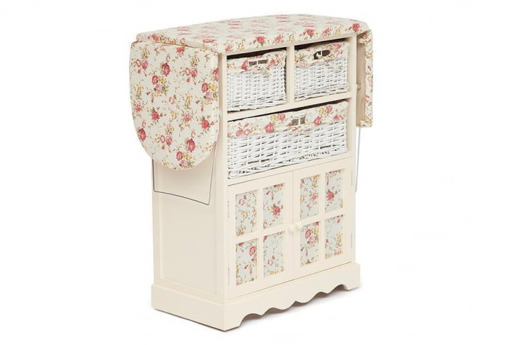 Гладильный комод с 3-я корзинами Secret De Maison CAMPANARD ( mod. PE-03 ) Слоновая кость_0