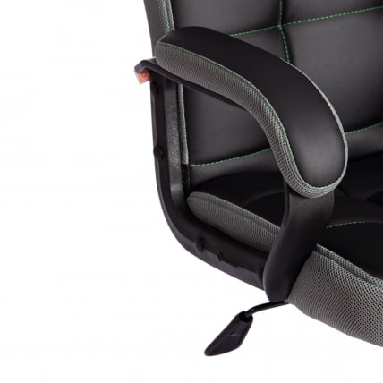 Кресло TRENDY (22) кож/зам/ткань, черный/серый, 36-6/12_9