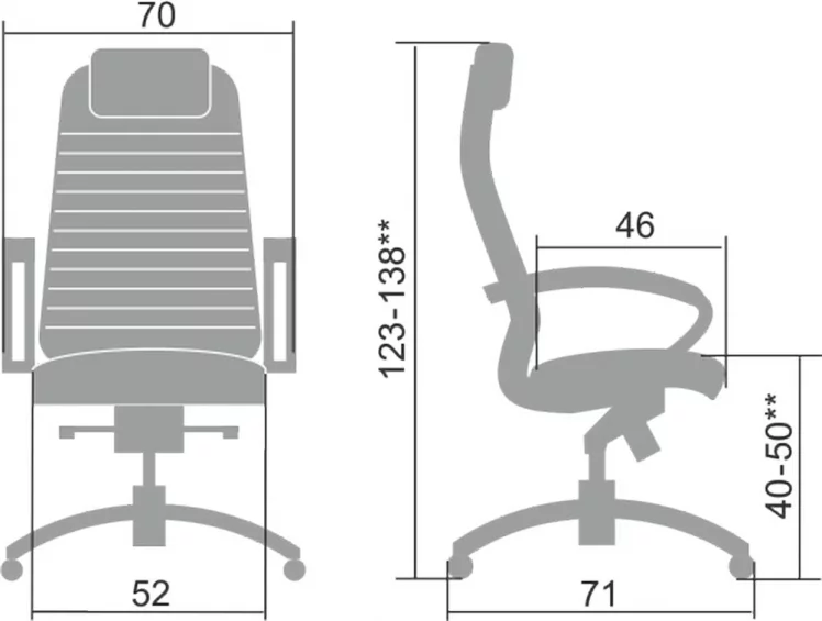 Кресло руководителя Samurai K-1.04 Коричневый_4