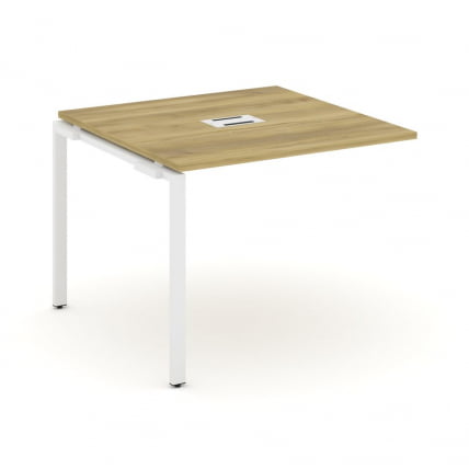 Проходной наборный элемент переговорного стола CONCEPT CN.NPRG-011 Дуб Винченцо Белый_0