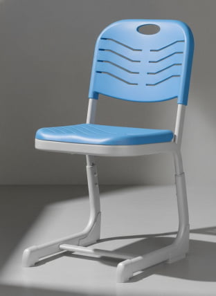 Стул ученический регулируемый пластиковый (рост 5-7) Синий_1
