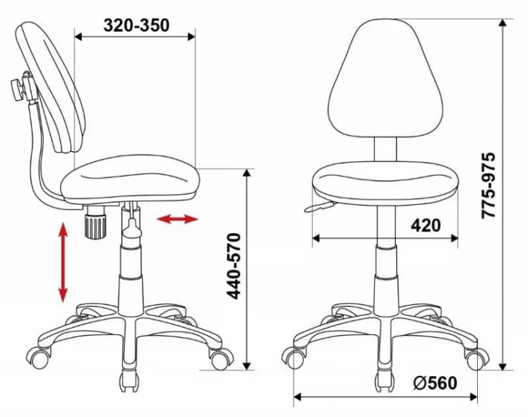 Кресло детское Бюрократ KD-4/TW-55 голубой_6