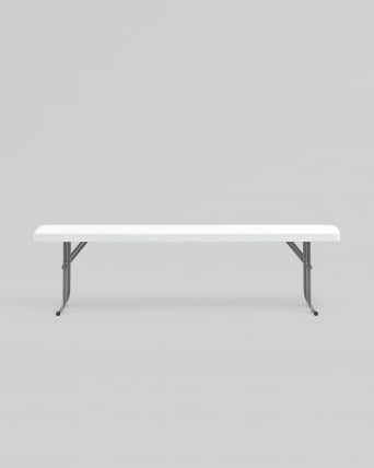 Скамейка складная 152*25*42 см белая_2