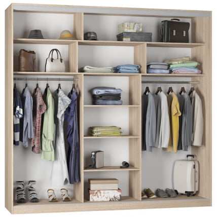 Шкаф-купе B-220х235х60-1(ЯШС-D9D10D9)_1