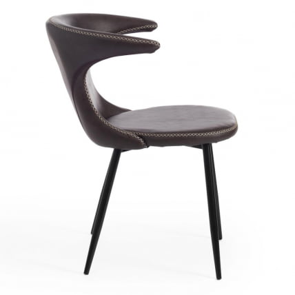 Стул FLAIR (mod. 9020) / 1 шт. в упаковке экокожа/металл, 60 х 56 х 78 см , коричневый 1/черный_1