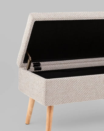 Банкетка Сторми с ящиком серо-бежевый_1