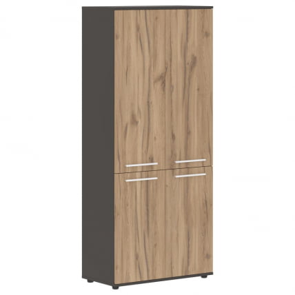 Шкаф с глухими средними и малыми дверьми ЕДИС ЕХCС 85.3 Дуб Денвер светлый Белый Мокко / EDIS EHCS_0