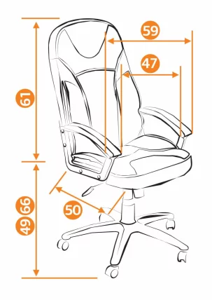 Кресло руководителя Twister черный 36-6_6