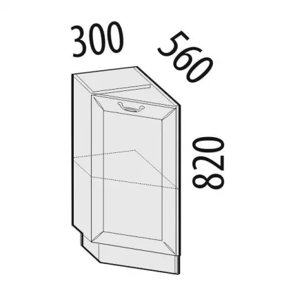 Стол кухонный торцевой (лев) Оливия 72.65_1