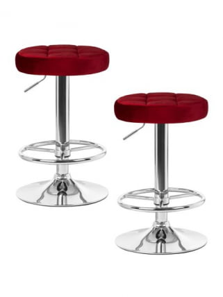 Табурет барный ДОБРИН БРУНО (бордовый велюр (МДЖ9-43)) 2 шт / DOBRIN BRUNO (MJ9-43))_0