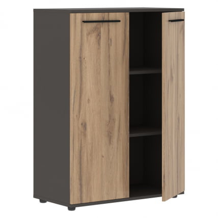 Шкаф с глухими средними дверьми ЕДИС ЕМCС 85.1 Дуб Денвер светлый Черный Мокко / EDIS EMCS_1