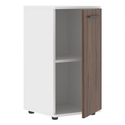 Шкаф колонка с глухой малой дверью ЕДИС ЕЛCС 42.1 Дуб Денвер темный Мокко Белый / EDIS ELCS_1