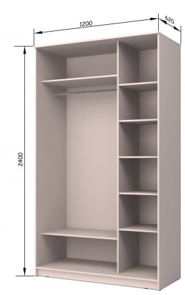 Шкаф-купе Хит-24-12-15 Ясень шимо светлый_2