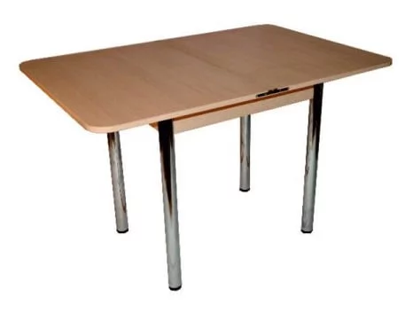 Стол обеденный Ломберный с ящ ХРОМ ЛДСП венге_0