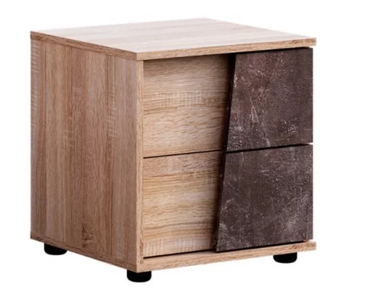 Тумба правая Санремо ТМ-004 Дуб сонома светлый Ателье темное_0