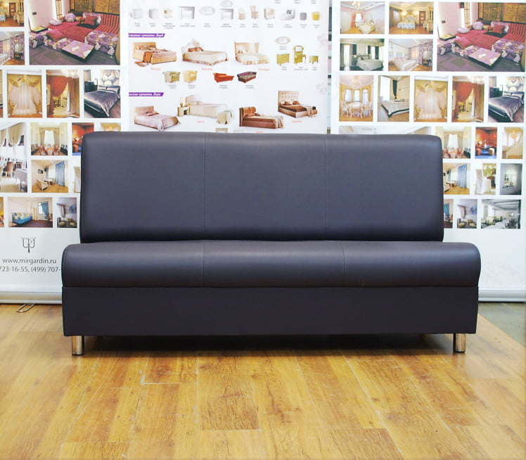 Диван офисный Клерк 3 тройная без подлокотников черный Ecotex 3001_1