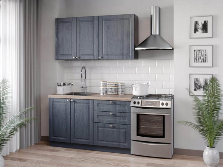 Шкаф кухонный 800 Мокка ЛД 274.360.000.159 Черный Дуб фактурный антрацит_1