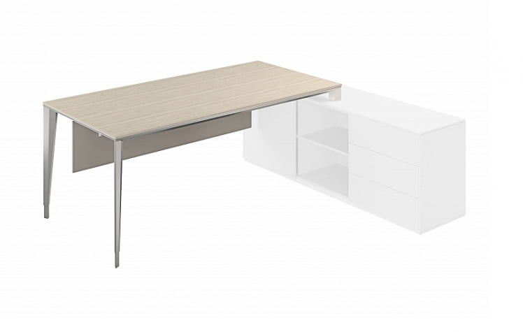 Стол под опорную тумбу 1700 Atlas NZ-0100.YN.AL Ясень Наварра Алюминий_0