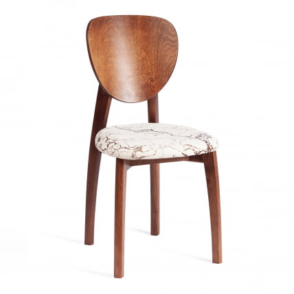 Стул DIAMANTE мягкое сидение бук, 42x42x85см, коричневый, ткань Крекс Айвори_0