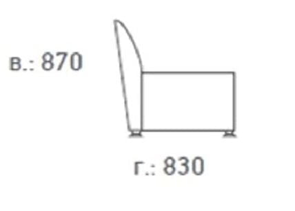 Euroforma Европа 2-х местный диван Ecotex 3001 (чёрный)_77662_3