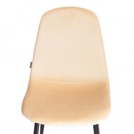Стул BREEZE (mod. JSC-58) Велюр/металл , 44 х 53 х 86 см, sandy (песочный) HLR6 / черный_5