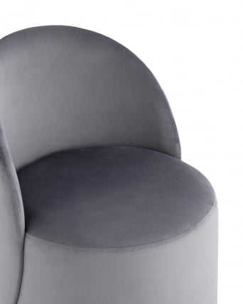 Пуф Loreen вращающийся велюр Серый_4