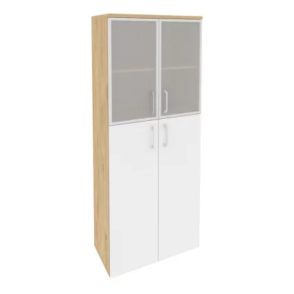 Шкаф высокий широкий ONIX O.ST-1.7R Тиквуд Светлый/Белый_0