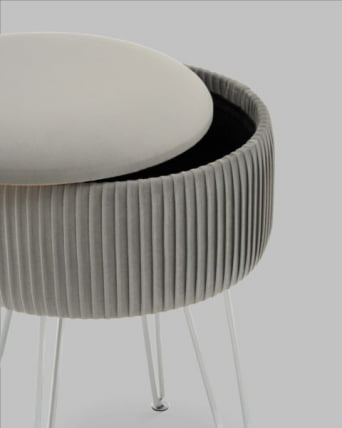 Пуф-столик Астор серебристый серебряные ножки_5