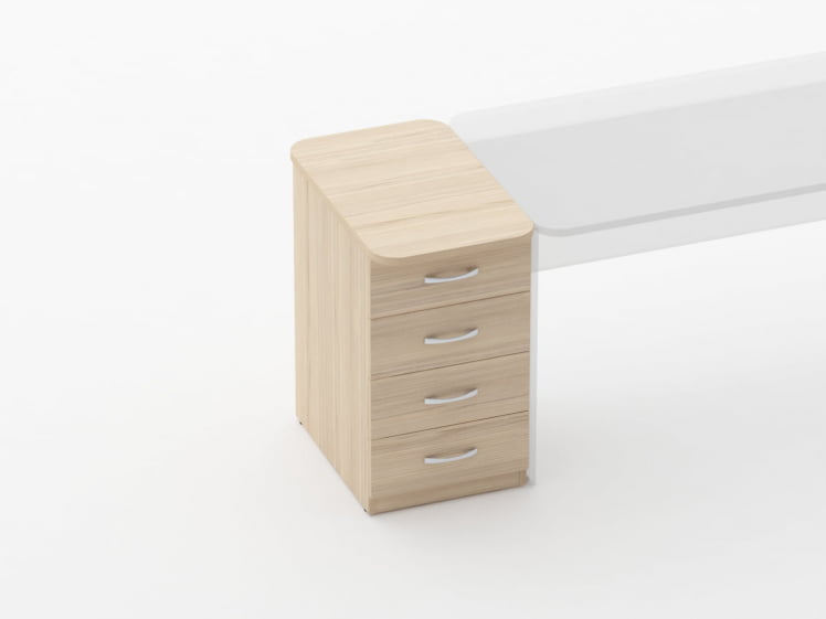 Тумба приставная на 4 ящика Glassy 3.10.10 Бук светлый_1