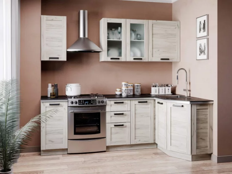 Шкаф кухонный угловой 600 Винченца ЛД 234.610.000.041 Белый Дуб Крафт белый_2