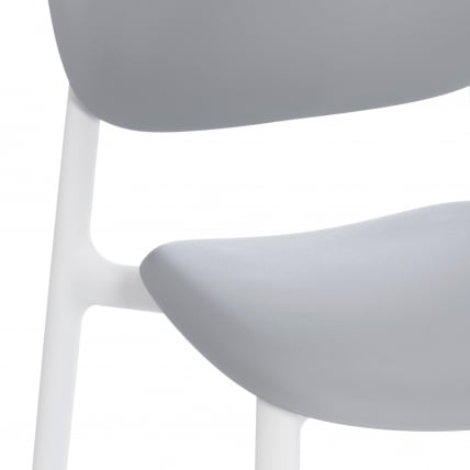 Стул ADORE (mod. XRB-1025) пластик, серый / белый (grey / white), 41 х 53 х 81,5 см_5