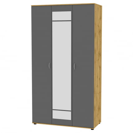 Шкаф распашный Алиса(H5_M)2230х1200х540ручкаскоба96мм(ДВ-Графит)_0