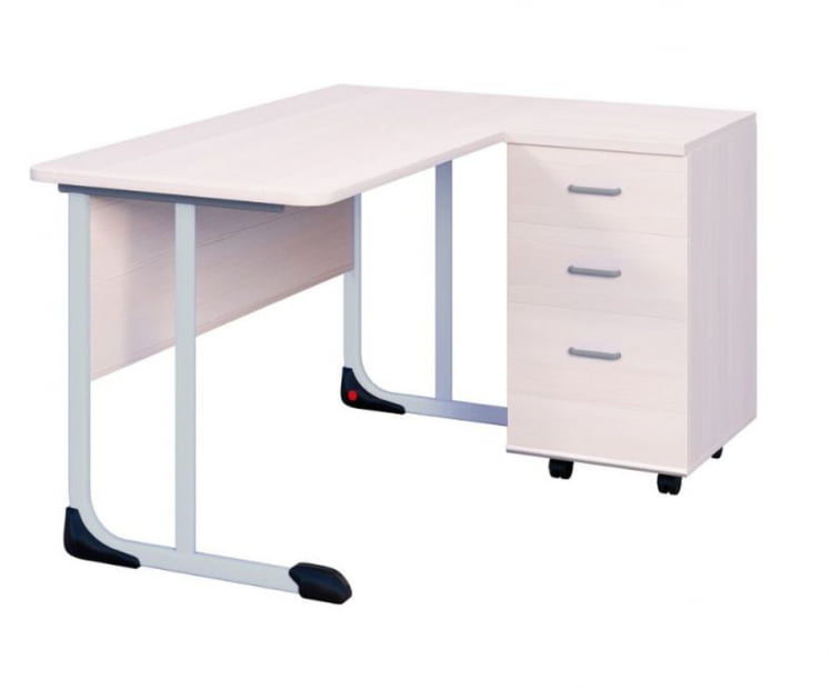 Стол учителя с тумбой 1350х650 Серый/Серый_0