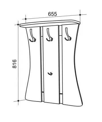 Настенная вешалка Уют-1 Ясень Шимо темный_1