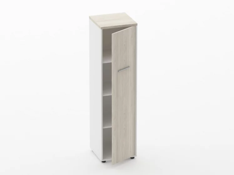 Шкаф 3 узкий закрытый, 1 дверь Deka 10.16.14Пр Дуб Сантана светлый/Белый_1