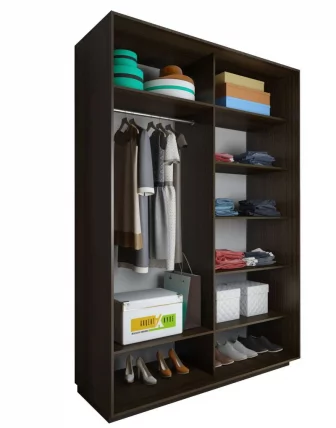 Шкаф-купе 2-х дверный Акцент-Вера КР 1600х600  Ясень шимо тёмный_1