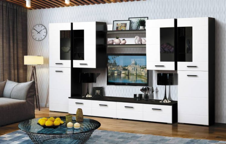 Набор мебели для гостиной Грация 1.2 МДФ матовый Венге/Красный_0