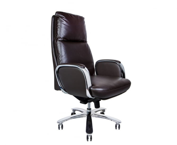Кресло руководителя Сенат кожа Коричневый_1
