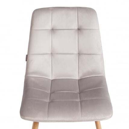 Стул CHILLY (mod. JSC-220) Велюр/металл , 44,5х52,5х88 см, Light grey (светло-серый) HLR14 / натуральный_6