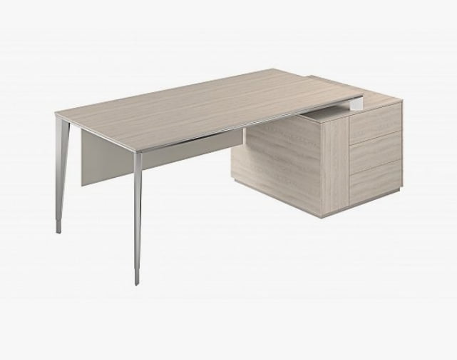 Стол под опорную тумбу 800 Atlas NZ-0110.YN.AL Ясень Наварра Алюминий_3