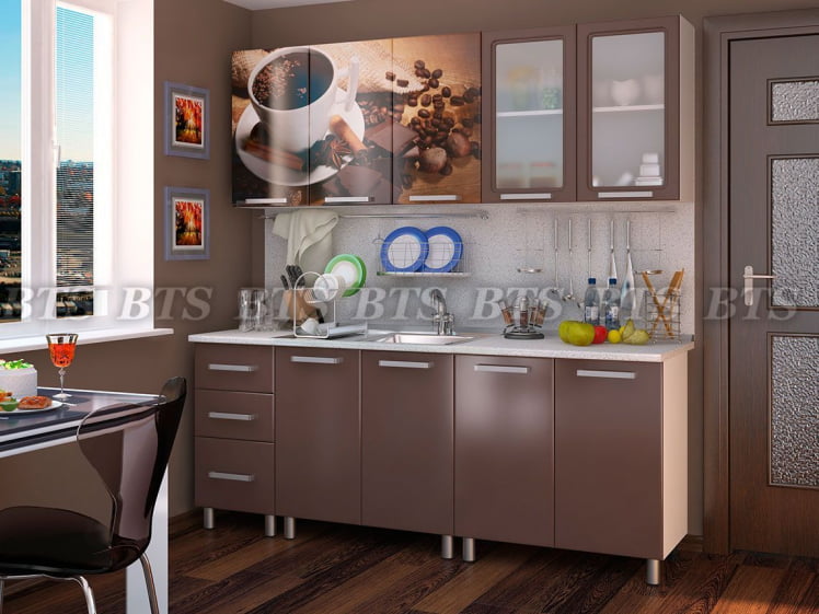 Кухня 2,0 м Люкс Шоколад_1