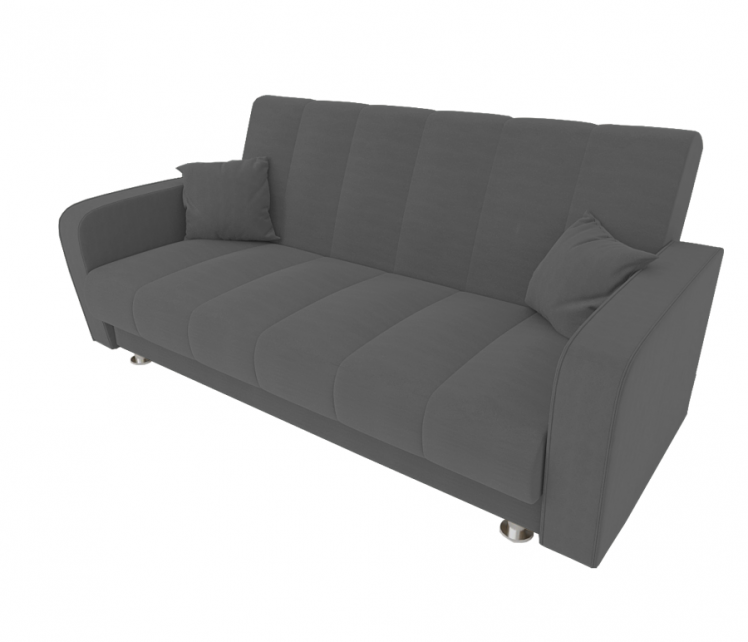 Диван Сидней Книжка (Berhouse) Цвет фасада: Серый Велюто 12; Тип: Прямой; Материал фасада: Металл/Велюр_0