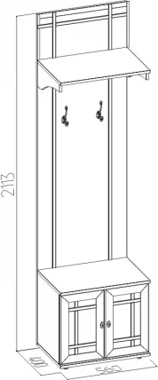 Вешалка Sherlock 74 Орех шоколадный_2