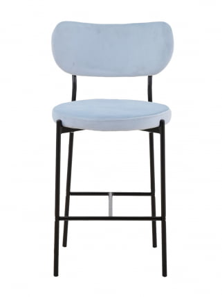 Стул полубарный Барбара (Б) велюр Серо-голубой_3