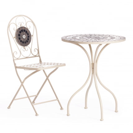 Стул Secret de Maison VICENZA (mod. PL08-7451RV) металл, 36*35*91 см, белый/плитка калейдоскоп_5