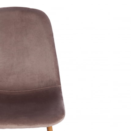 Стул BREEZE (mod. 4724) металл/вельвет, 44х48х87см, серо-бежевый/натуральное дерево_5