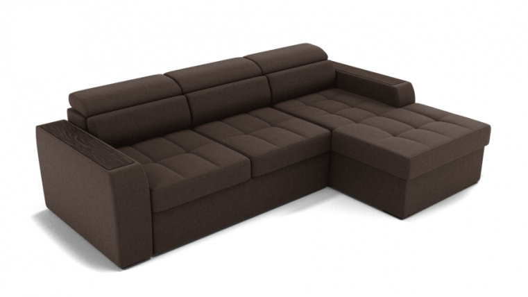 Диван Манчестер (ЗР) Цвет фасада: Коричневый; Тип: Левый/правый; Материал фасада: Металл/Велюр_0