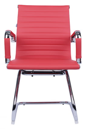 Кресло для посетителей Leo CF экокожа Красный_2