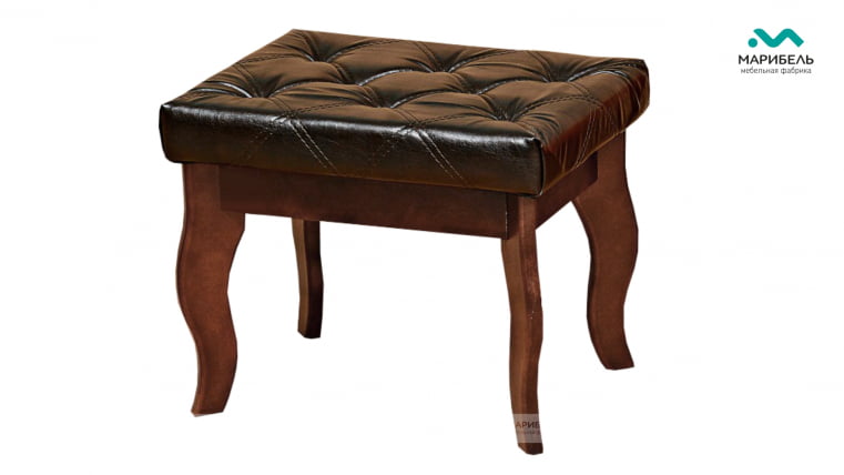 Банкетка «Болеро» 500/2 Кожа King 39/Орех темный массив_0